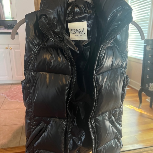 SAM NY black down women’s vest XS - Picture 6 of 12